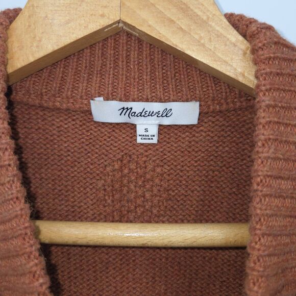 Madewell Dotted Eaton Puff-Sleeve Pullover Sweater Cotton-Merino Yarn Small - Picture 4 of 5